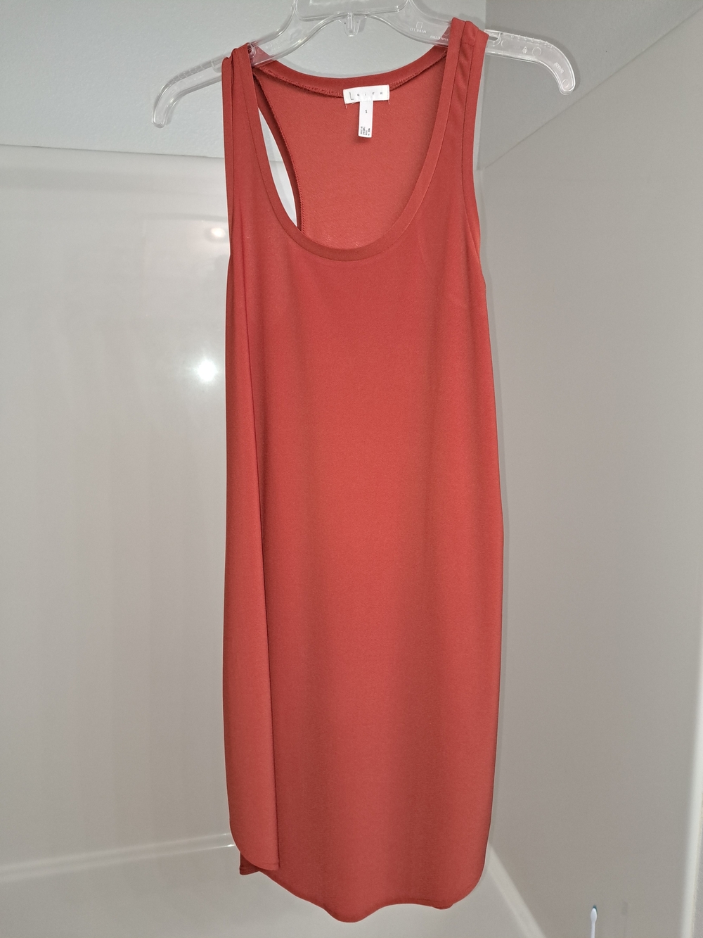 Leith Coral Midi Tank Dress